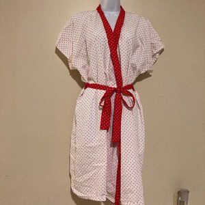 Libellule la Masion du Pyjamas Red & White Polka Dot Cotton Robe